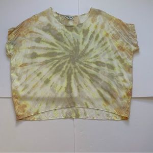 Hard Tail Tie Dye Shirt Blouse Yellow Small